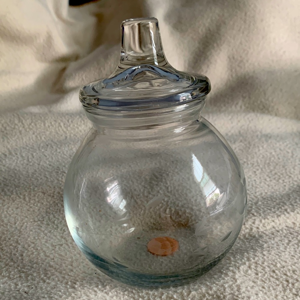 Princess House crystal jar